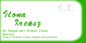 ilona krepsz business card